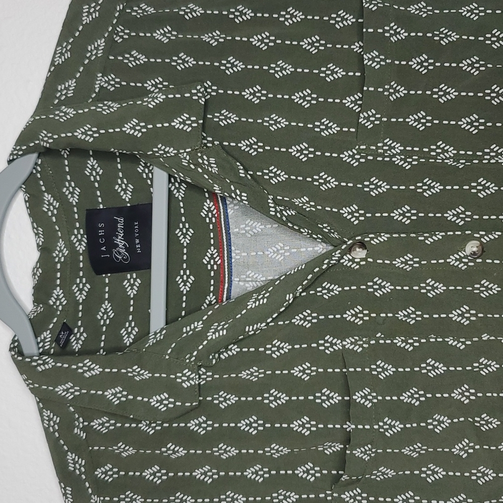 Jachs Girlfriend Green Patterned Women's Top